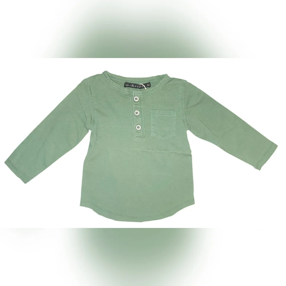 NWT Miki Miette Green Long Sleeve Tee Size 9 Month